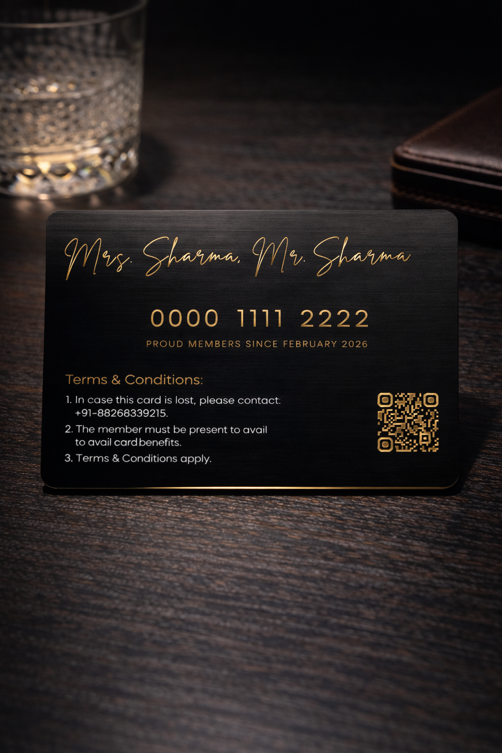 Flashy Metal Membership Card